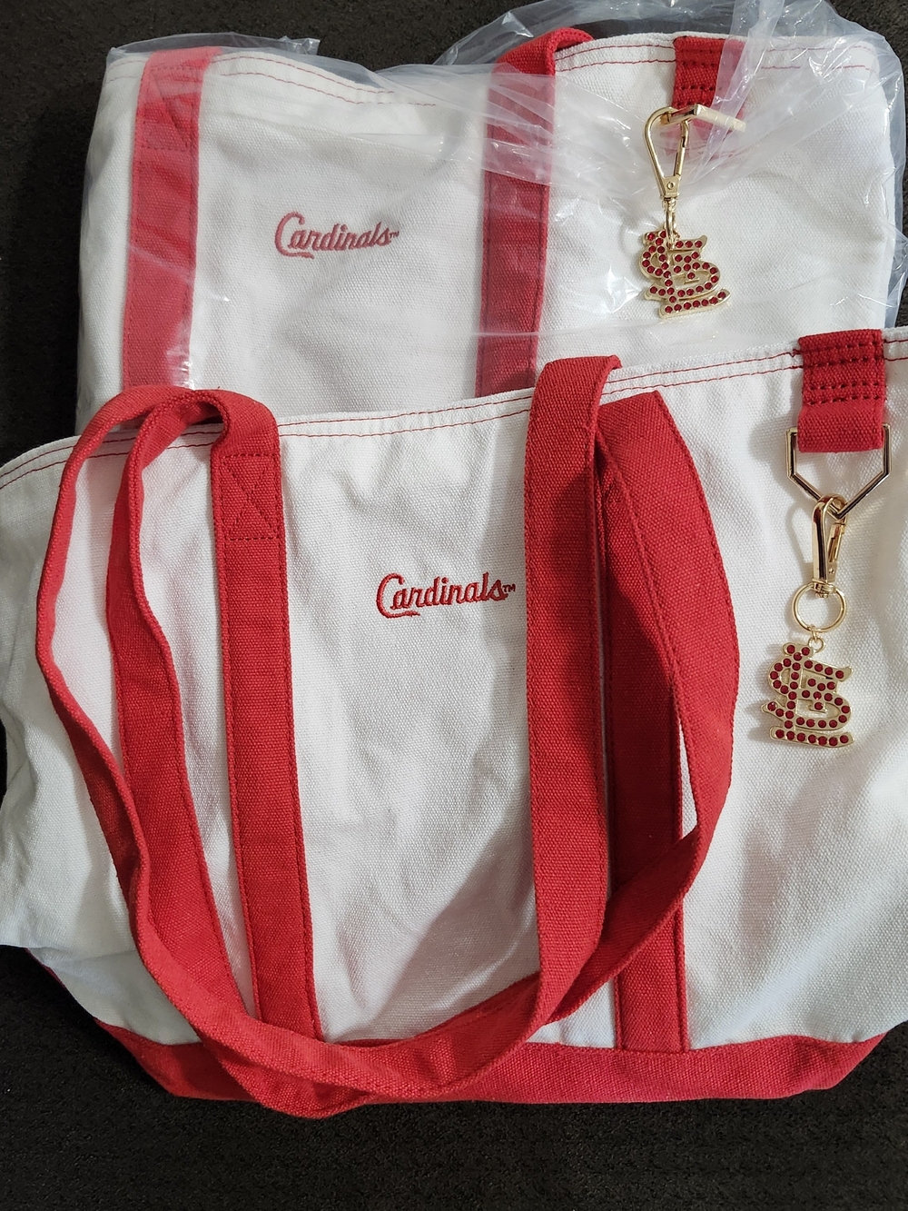 St. Louis Cardinals Boat Tote With Charm-set Of 2